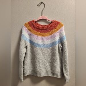 (3/$10) 3T Girls Oshkosh Rainbow Neck Sweater